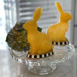 MacKenzie-Childs Pale Yellow Gleaming Bunny (single) -NEW